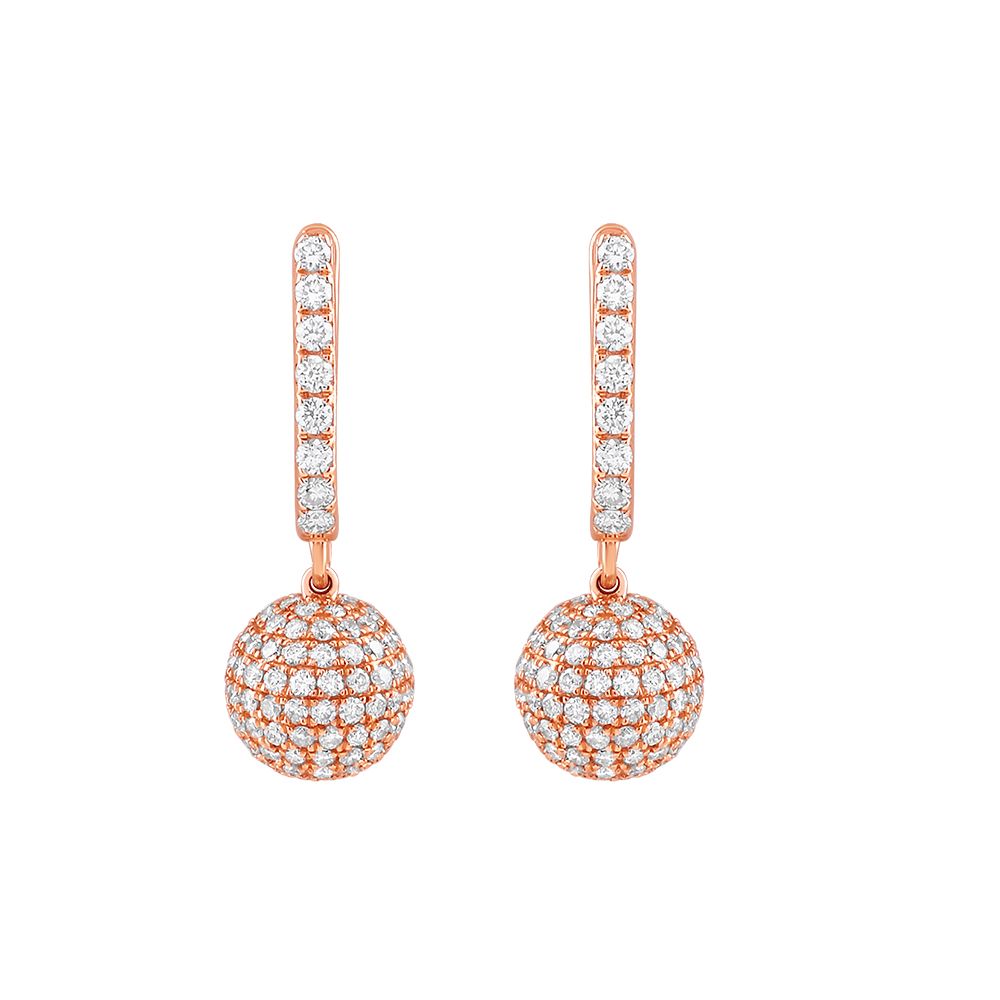 Petite Rose Gold Diamond Hoops Earrings-Earrings-OER24J83-D400X0B