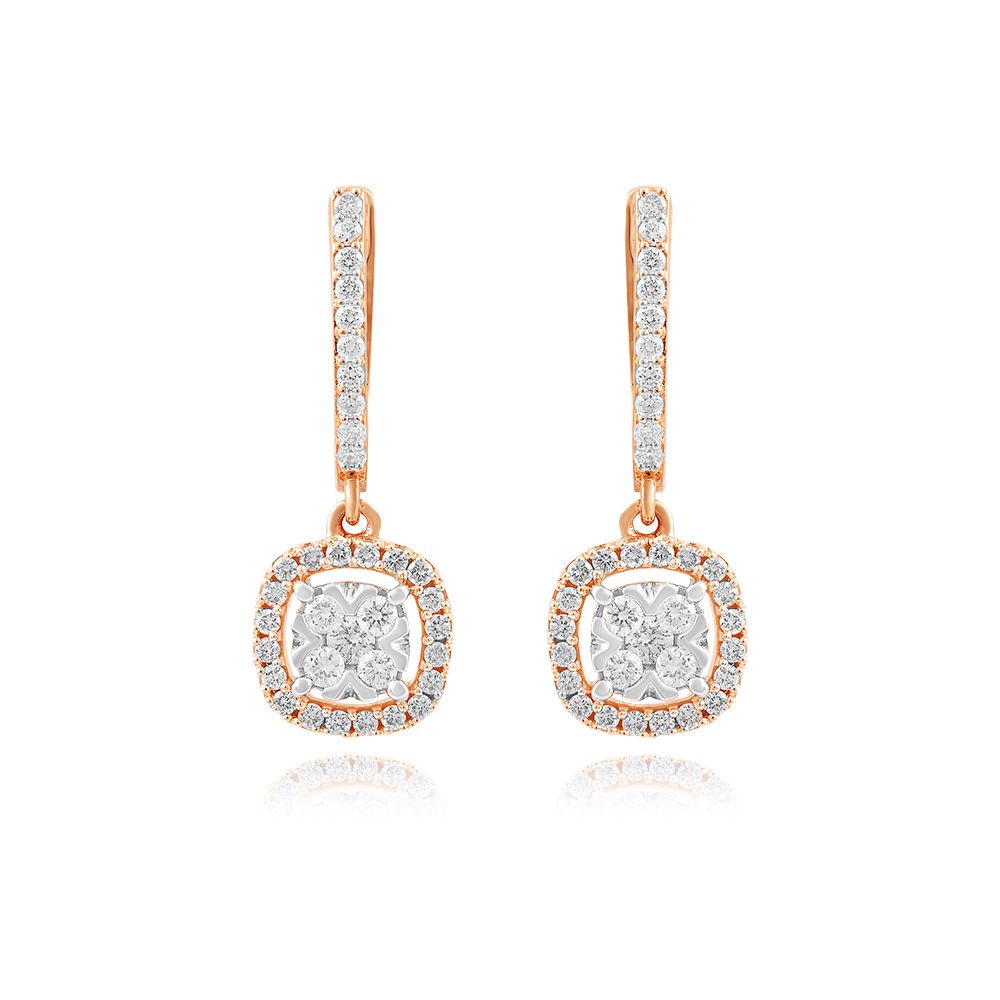 Timeless Grace Diamond Hoop Earrings-Earrings-OER25I01-D400X0B