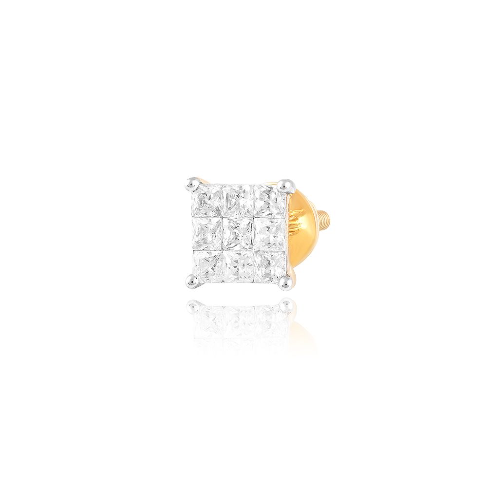 Modern Diamond Stud-Earrings-OER25I22-D300R3B