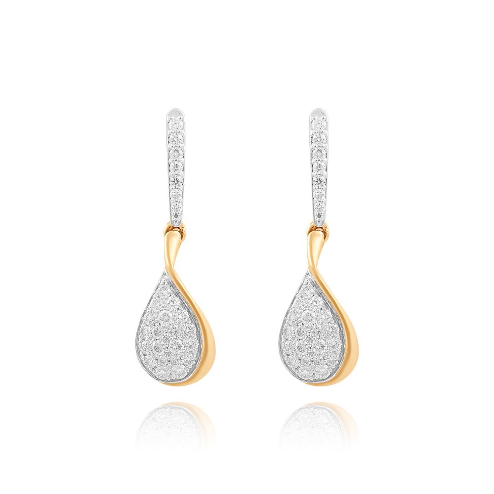 Golden Teardrop Danglers-Earrings-OER25I37-D400R2B