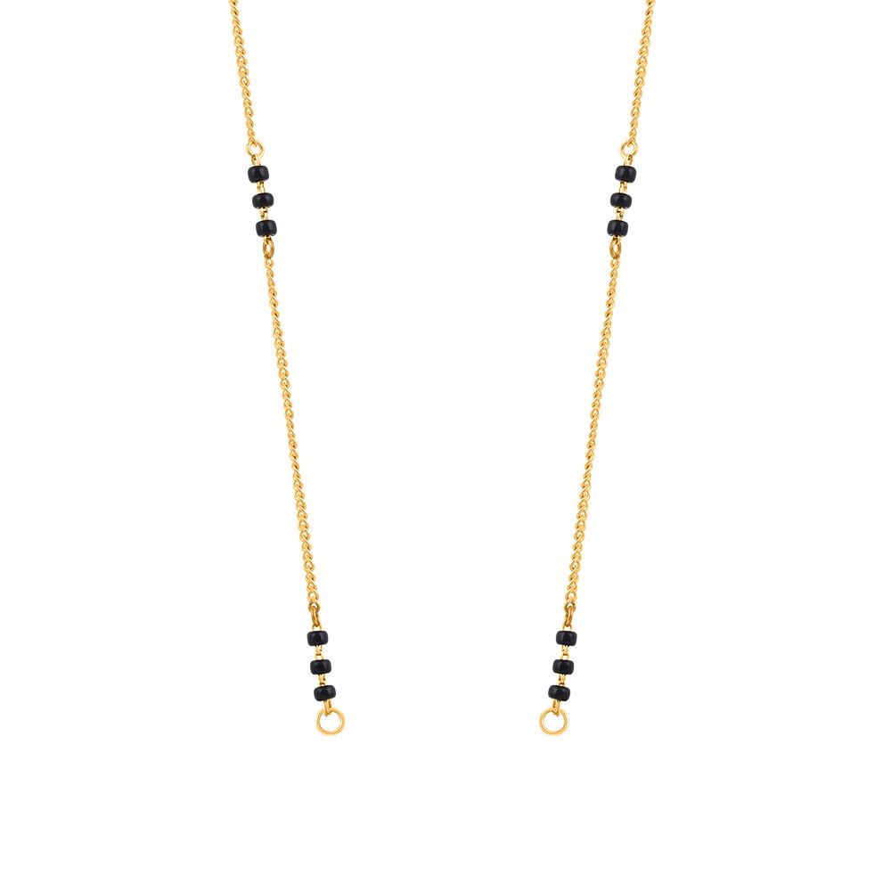 Radiant Blackbeads Yellow Gold Mangalsutra-Gold-OMG23002-D000YCB