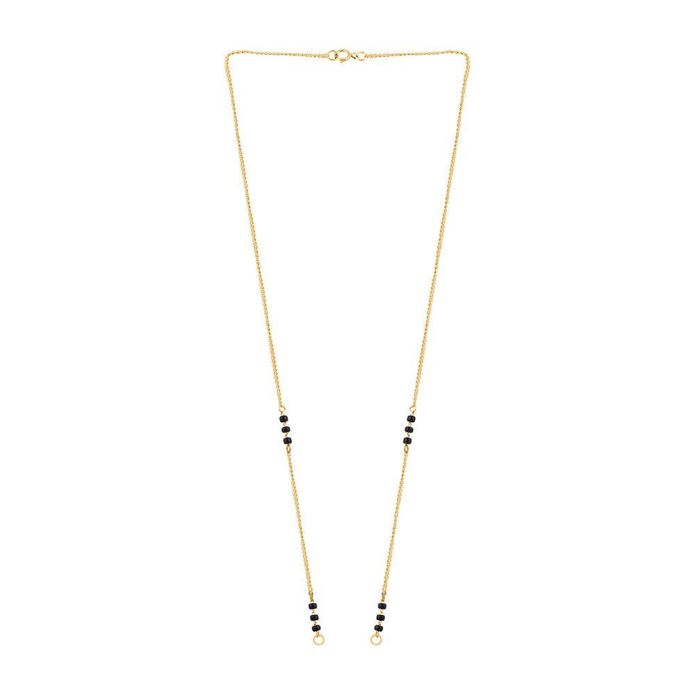 Radiant Blackbeads Yellow Gold Mangalsutra-Gold-OMG23002-D000YCB