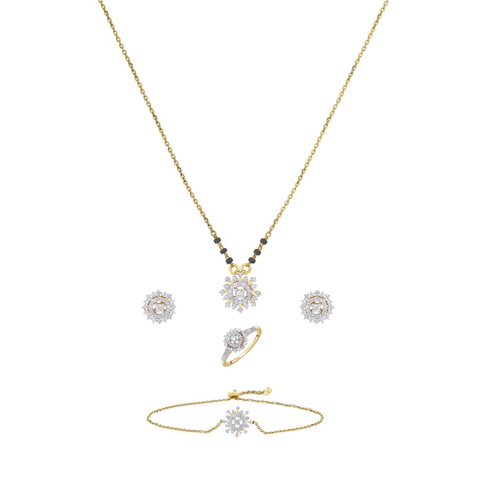 Timeless Tradition Mangalsutra Jewellery Set-Diamond-OBX23004-D400R0B