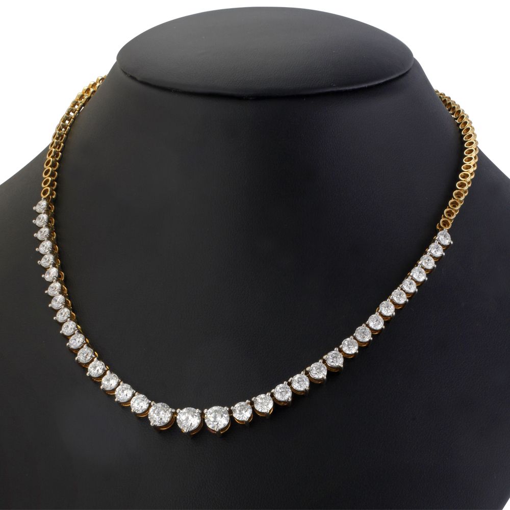 Enchanting Diamond Studded Short Necklace-Necklaces-ONK15001-A200R2B