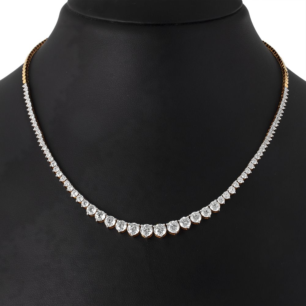 18KT Yellow Gold and Diamond Crown Star Necklace-Necklaces-ONK18001-A200R2B