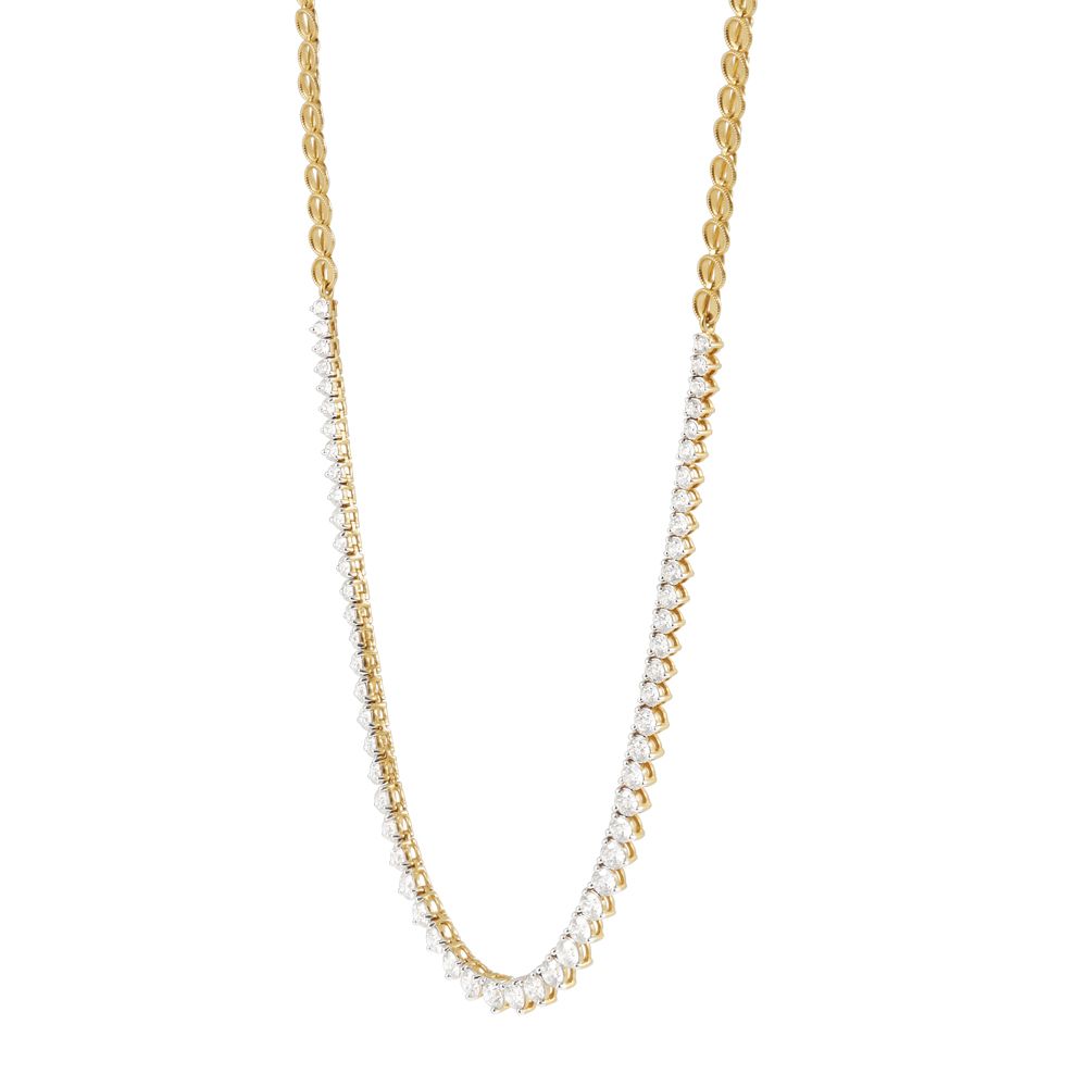 Eclectic Diamond Studded Necklace-Diamond-ONK18012-A300R1B