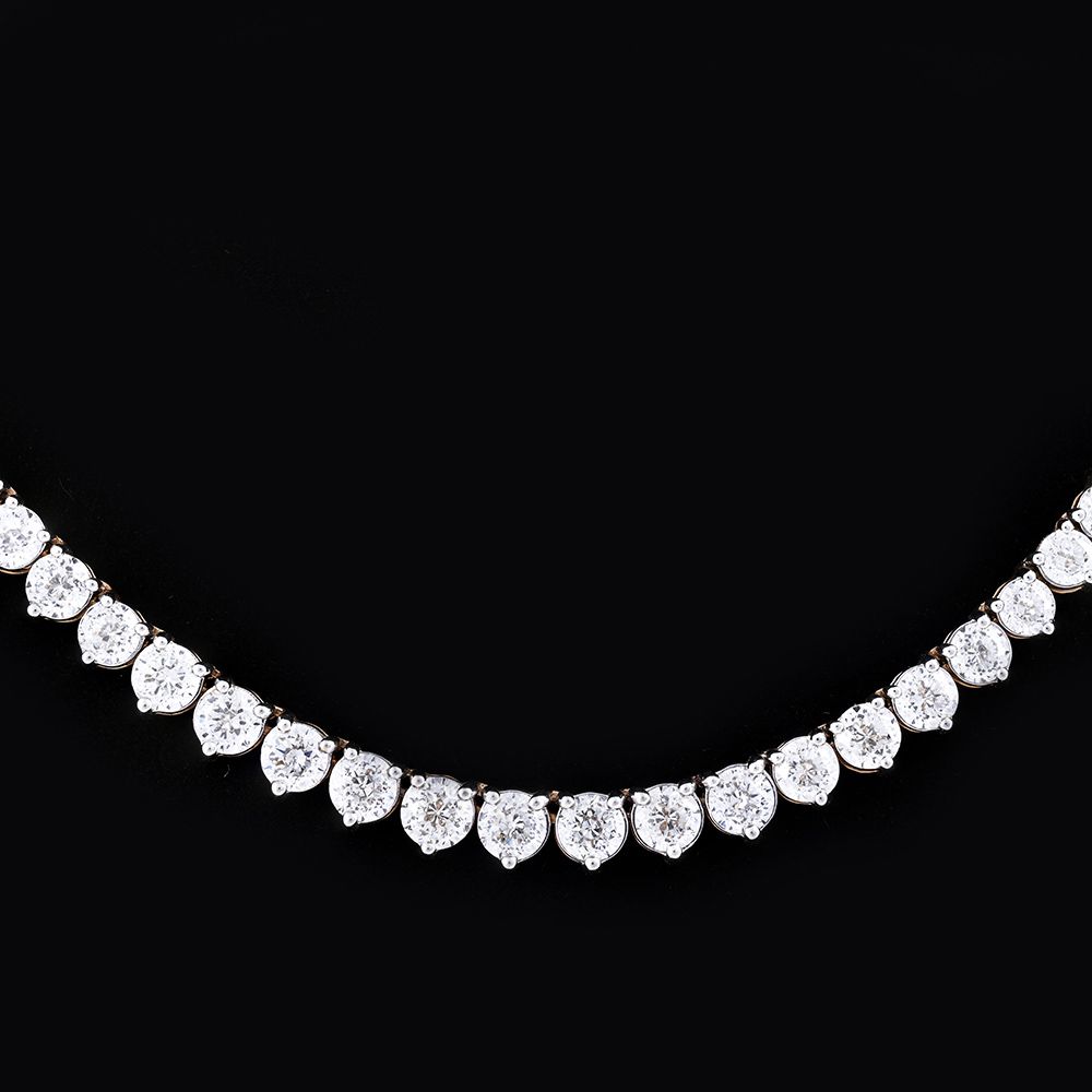 Sparkling Diamond Studded Short Necklace-All Jewellery-ONK18013-A300R1B