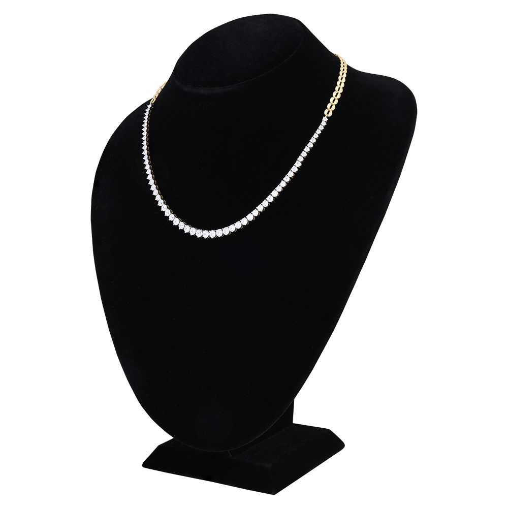 Sparkling Diamond Studded Short Necklace-All Jewellery-ONK18013-A300R1B