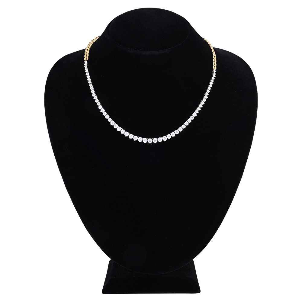 Sparkling Diamond Studded Short Necklace-All Jewellery-ONK18013-A300R1B