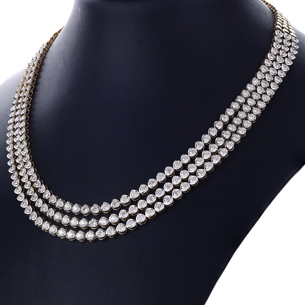 Embellished Crown Star Diamond Necklace-Necklaces-ONK20004-A400R2B