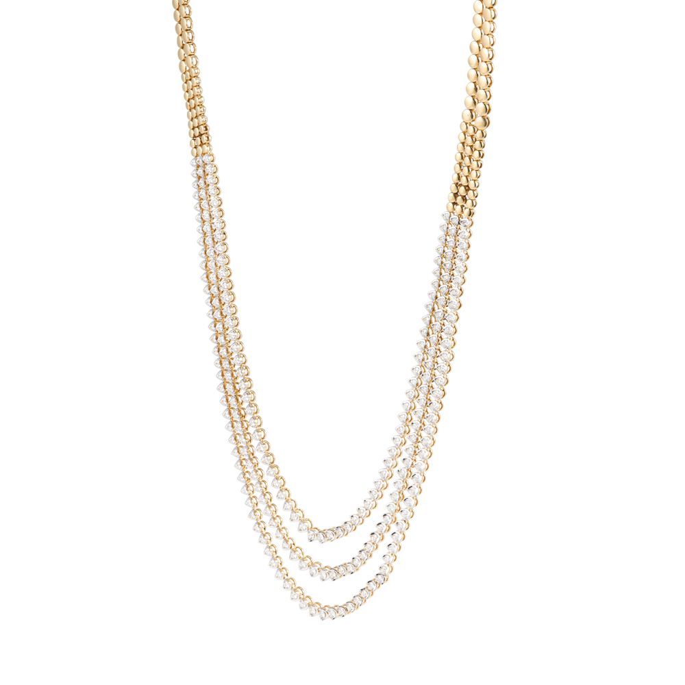 Graceful 3-strand Diamond Necklace-Diamond-ONK20022-A300R2B