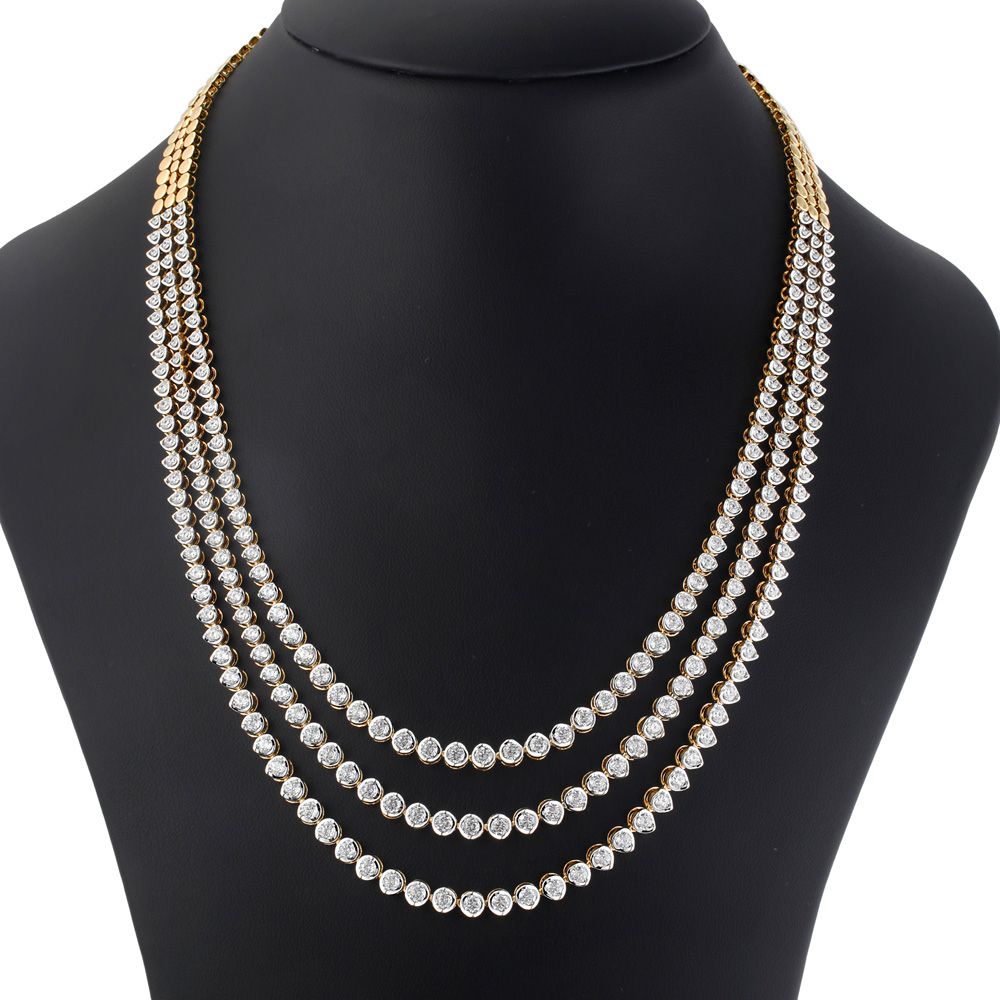 Breathtaking Yellow Gold Crown Star Necklace-Necklaces-ONK20023-A400R2B