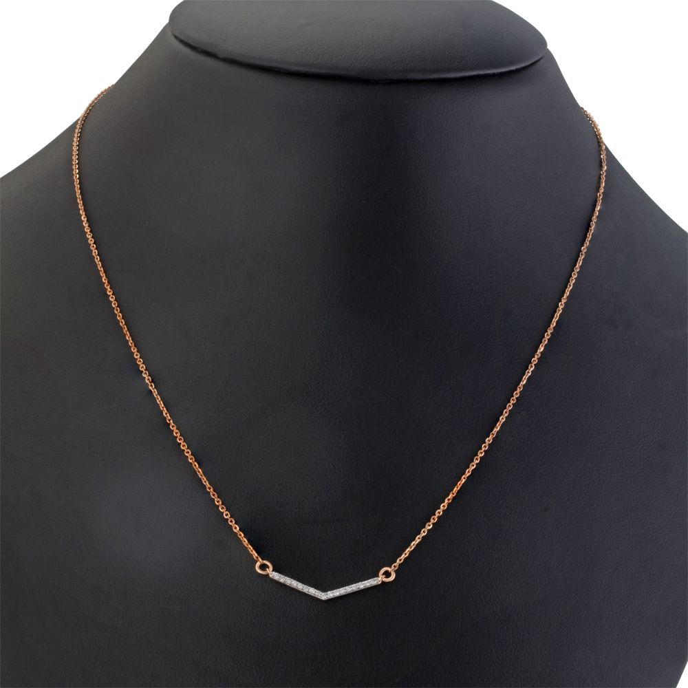 Delicate Diamond Necklace-Necklaces-ONK23001-D300X1B