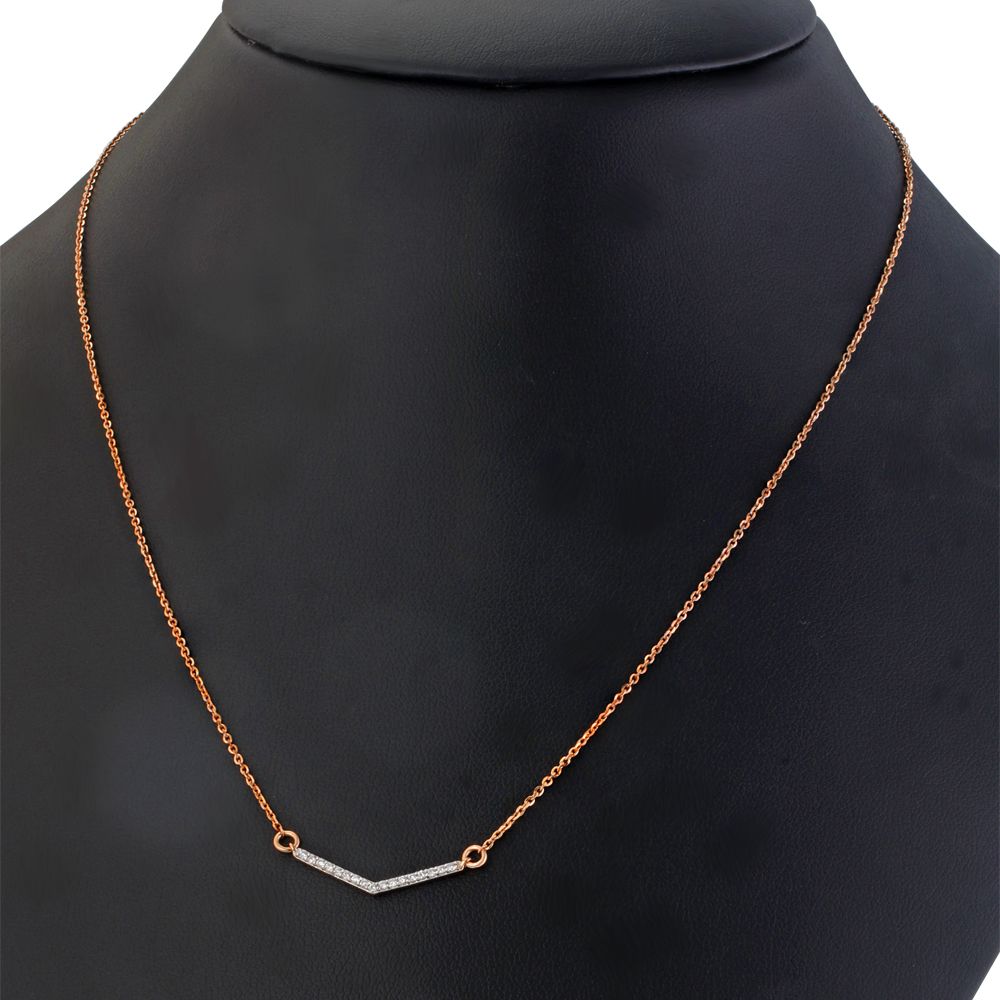 Delicate Diamond Necklace-Necklaces-ONK23001-D300X1B