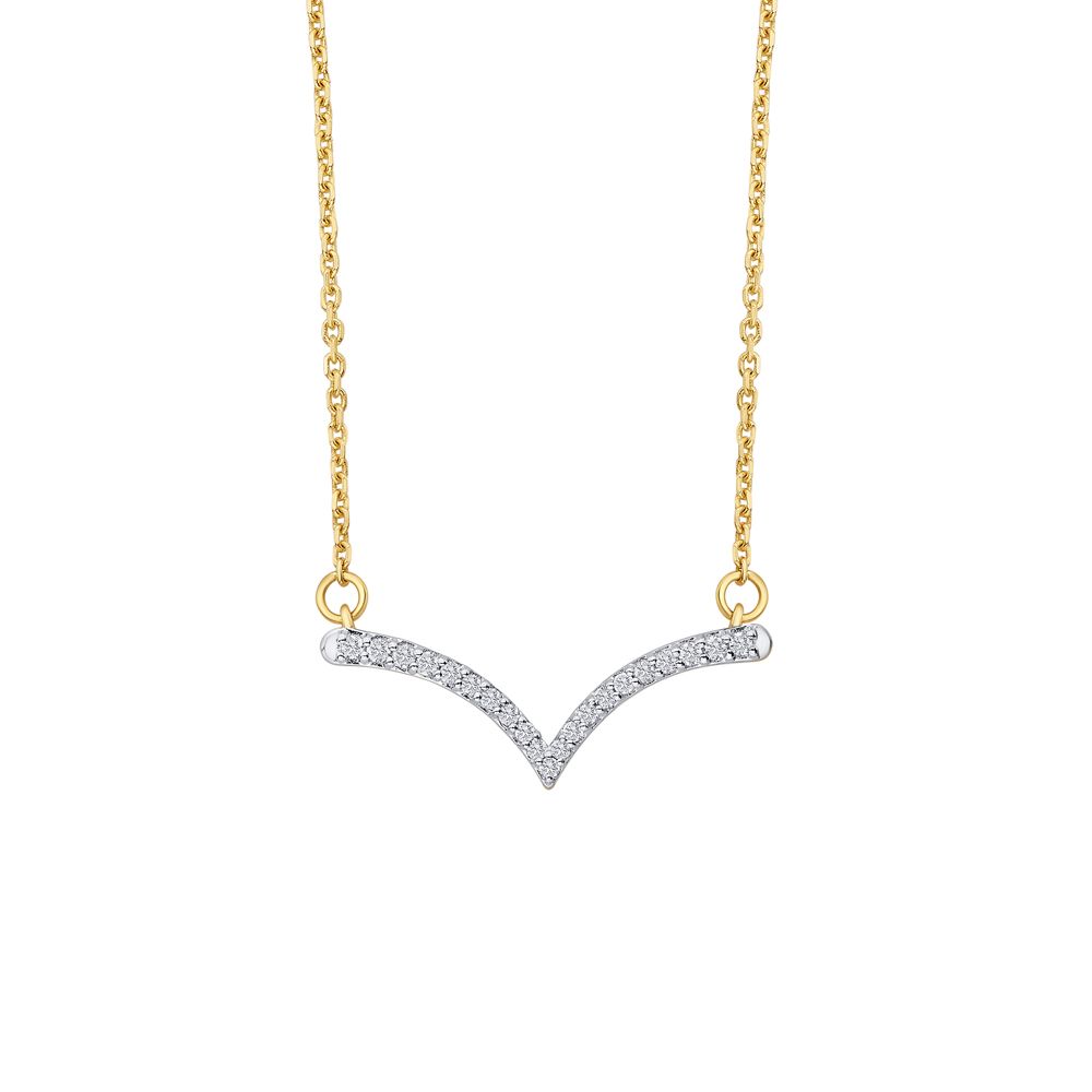 Stunning Yellow Gold and Diamond Necklace-Necklaces-ONK23002-D300R1B