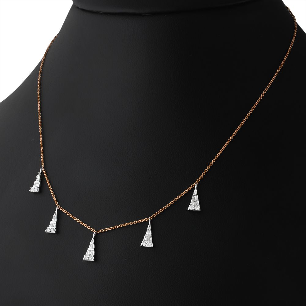 Graceful Diamond Necklace-Necklaces-ONK23006-D300O0B