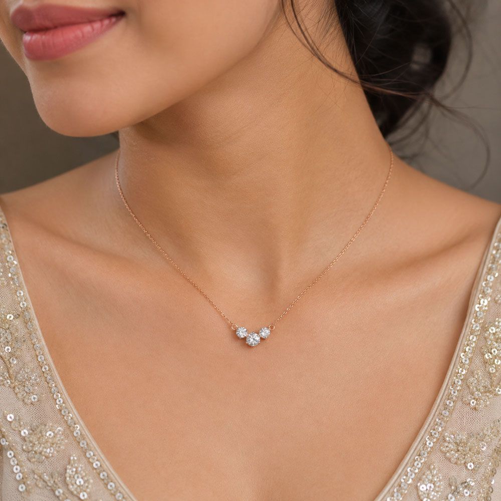 Attractive Diamond Desired Necklace-Necklaces-ONK23009-D300X1B
