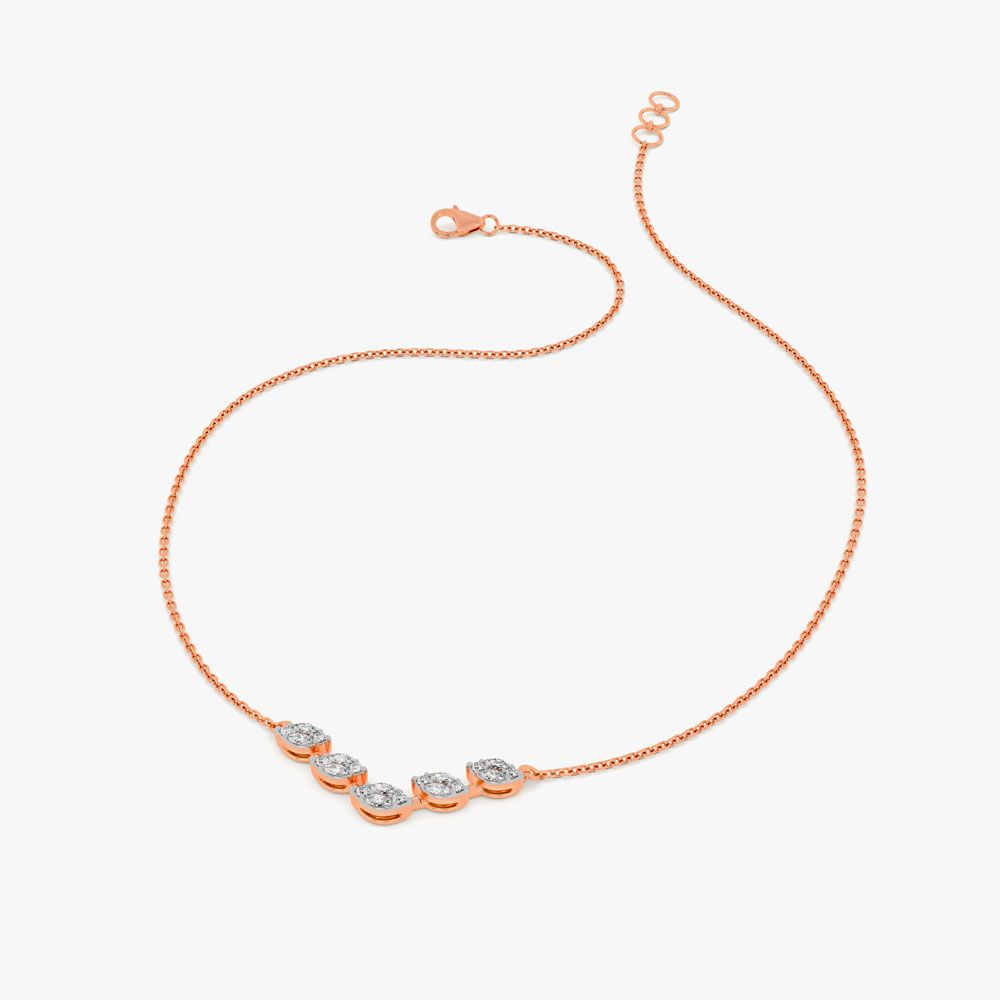 Brilliant Diamond Studded Desired Necklace-Necklaces-ONK23012-D300X1B