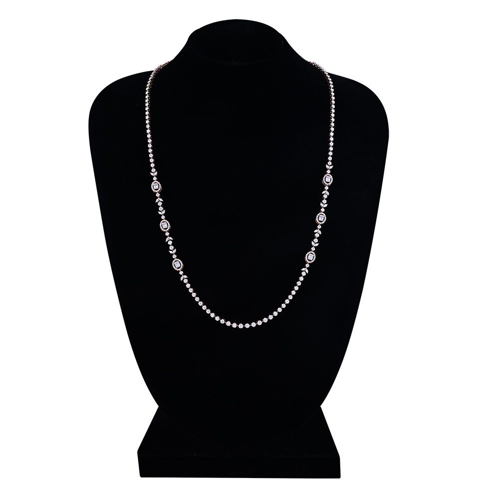 Subtle 18Kt Rose Gold Crown Star Necklace-Necklaces-ONK23C05-M300X2B