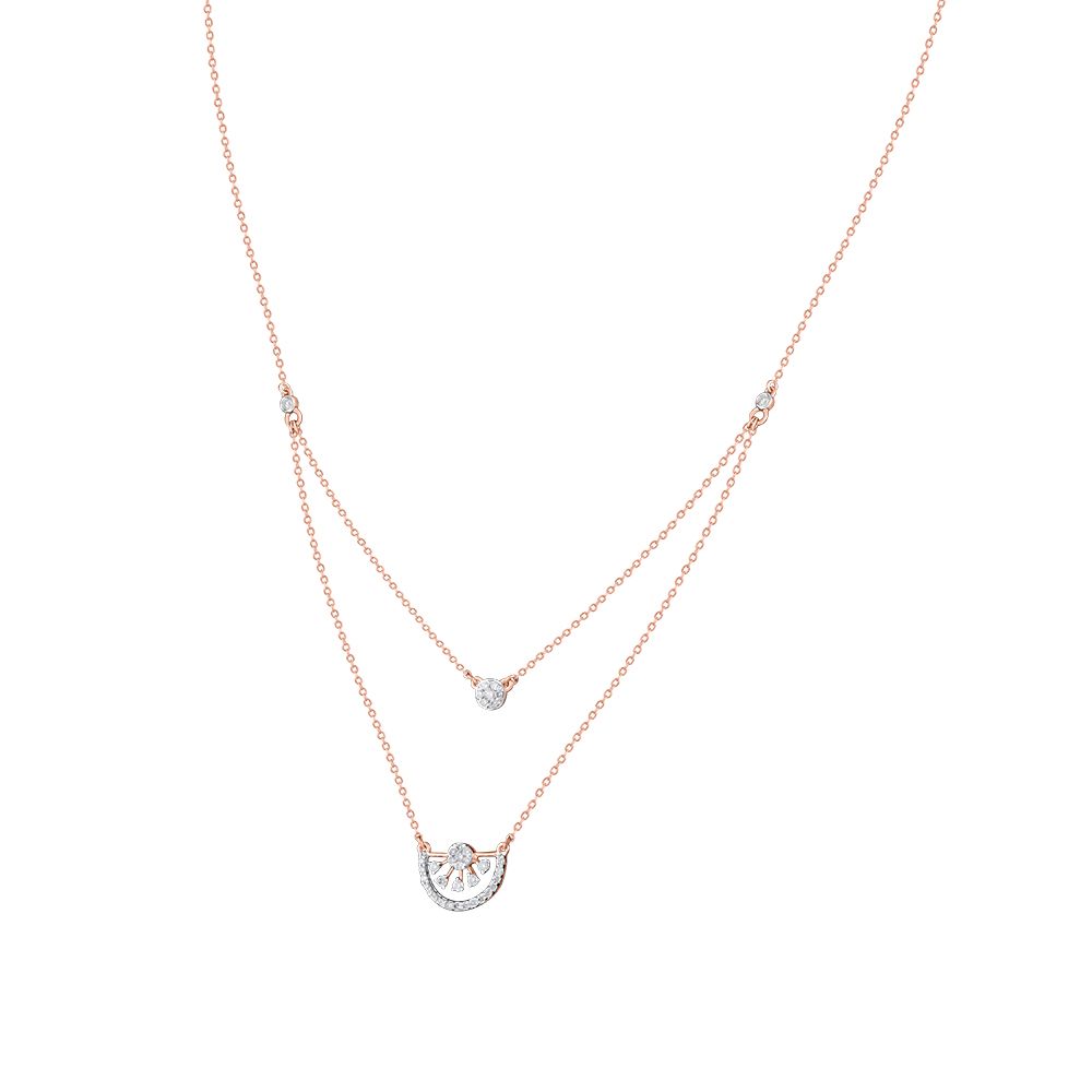 Multi Layered Sparkling Diamond Lariat Necklace-Necklaces-ONK24C05-D900XEC