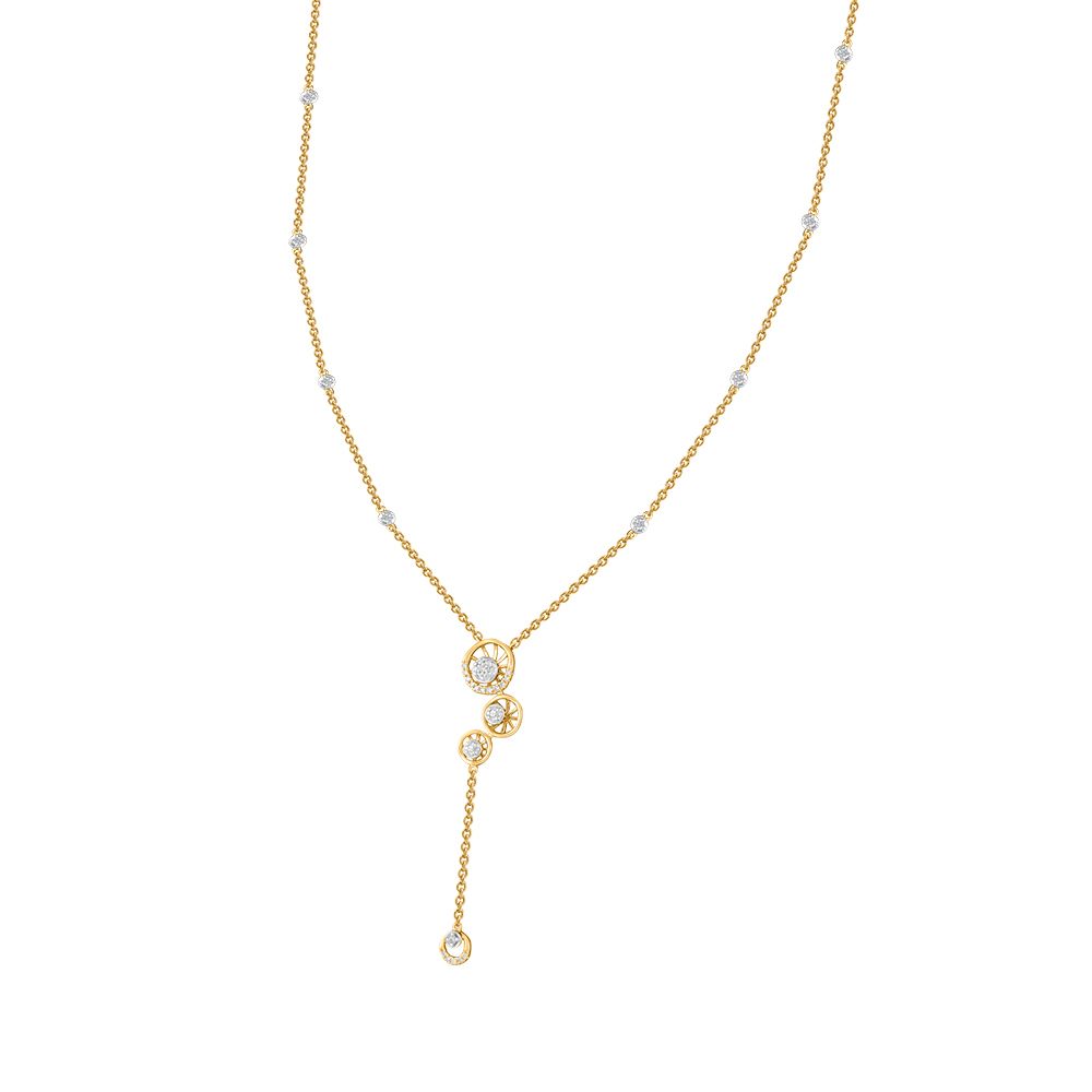 Elegant Diamond Lariat Necklace-Necklaces-ONK24C06-D900R1C