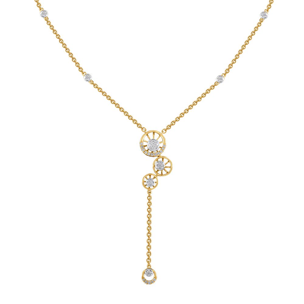 Elegant Diamond Lariat Necklace-Necklaces-ONK24C06-D900R1C