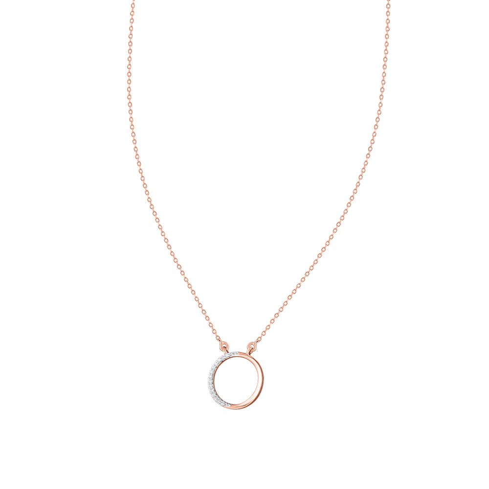 Round Design Diamond Chain Necklace-Necklaces-ONK24C08-D900X1C