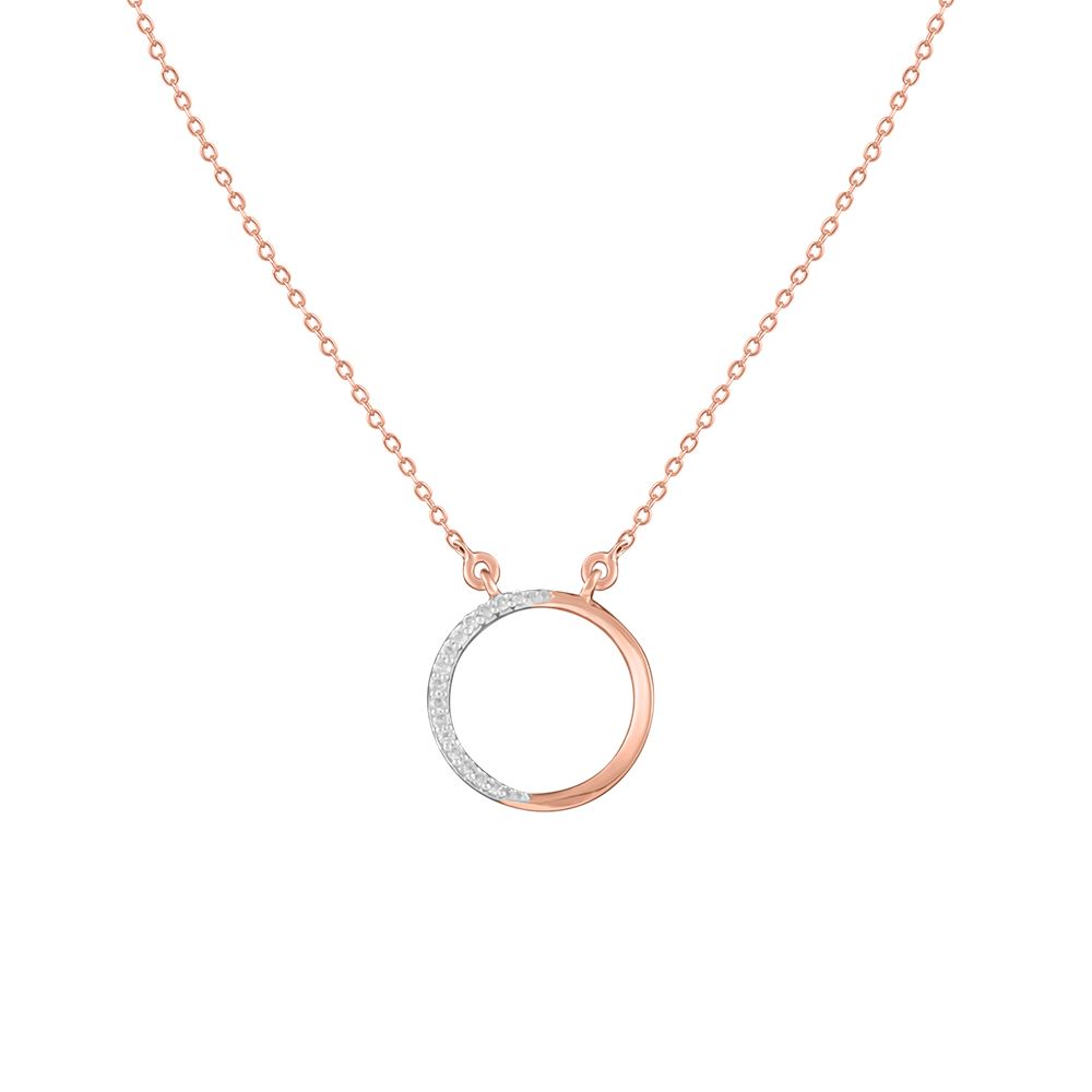 Round Design Diamond Chain Necklace-Necklaces-ONK24C08-D900X1C