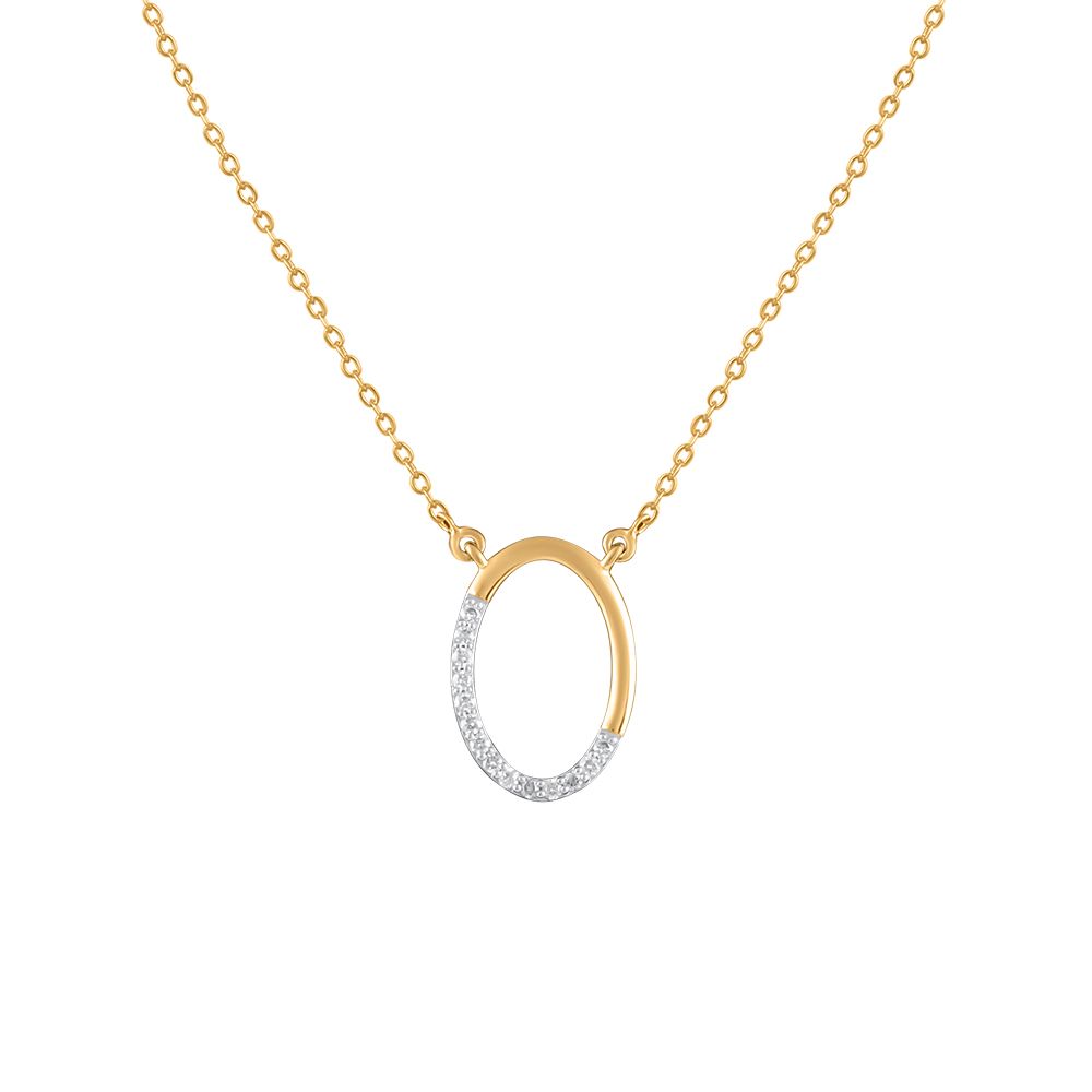 Simple Diamond and Yellow Gold Chain Necklace -Necklaces-ONK24C11-D900R1C