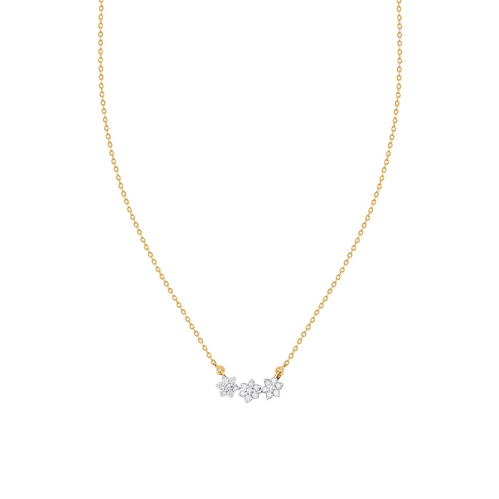 Stylish Nakshatra Design Diamond Chain Necklace-Necklaces-ONK24C12-D900R1C