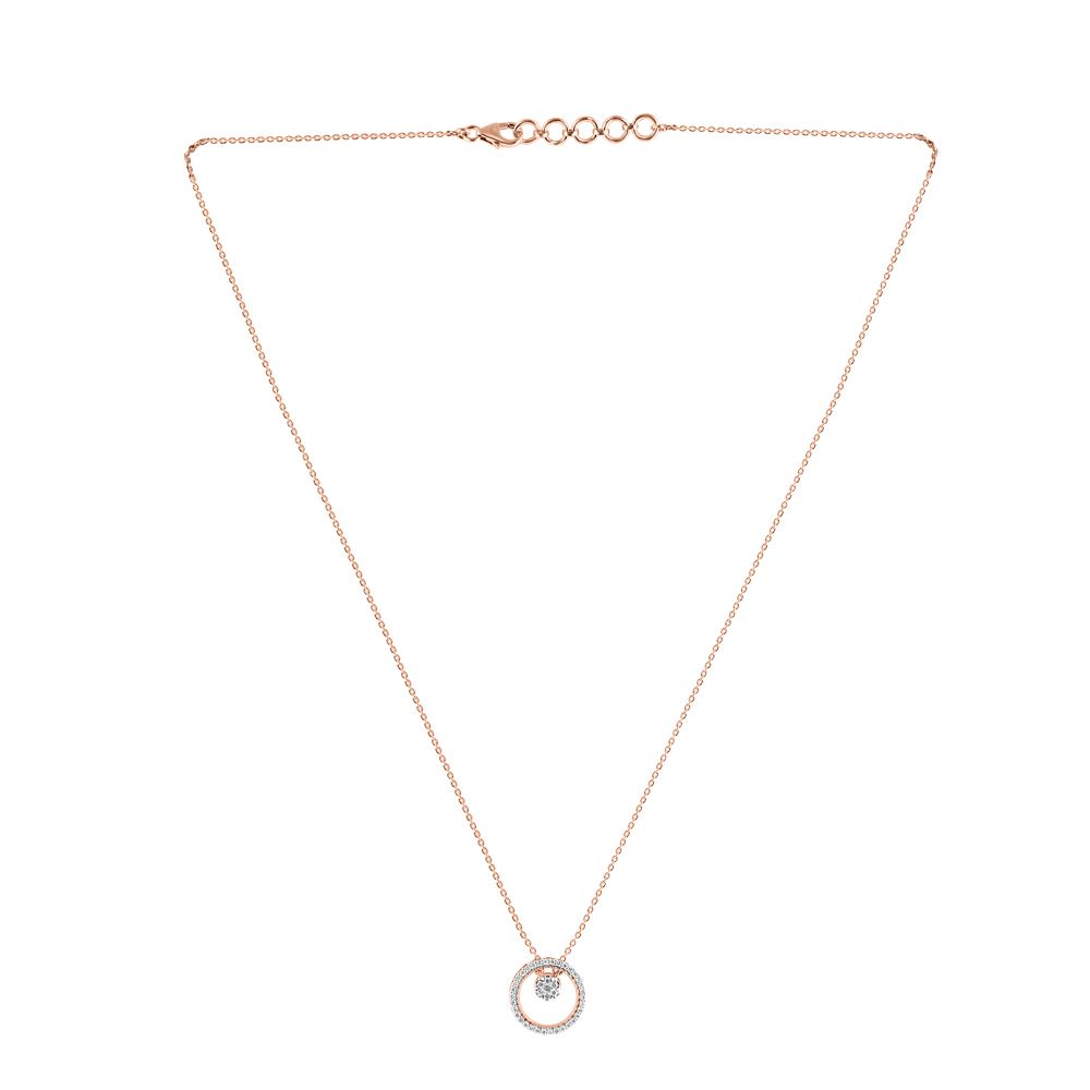 Geometric Design Diamond Chain Necklace-Necklaces-ONK24C14-D900X1C