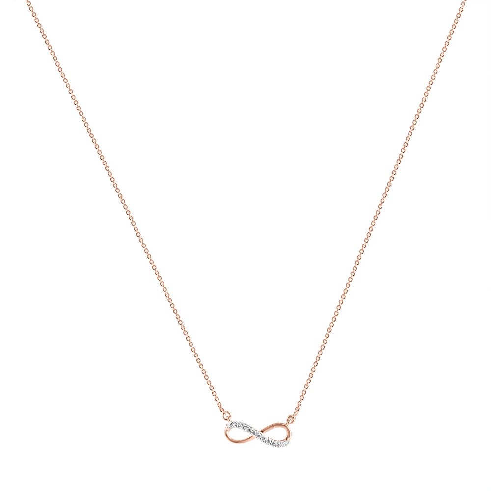 Infinity Design Diamond Chain Necklace-Necklaces-ONK24C18-D900X1C