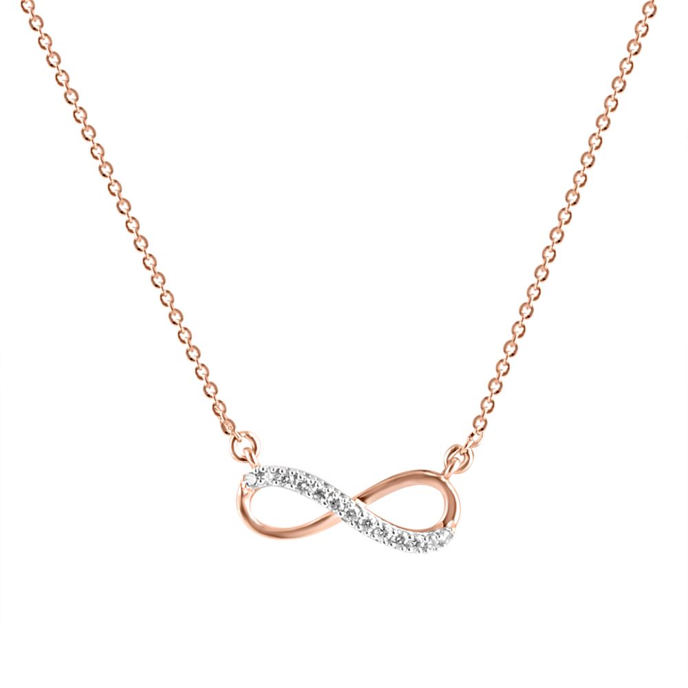Infinity Design Diamond Chain Necklace-Necklaces-ONK24C18-D900X1C