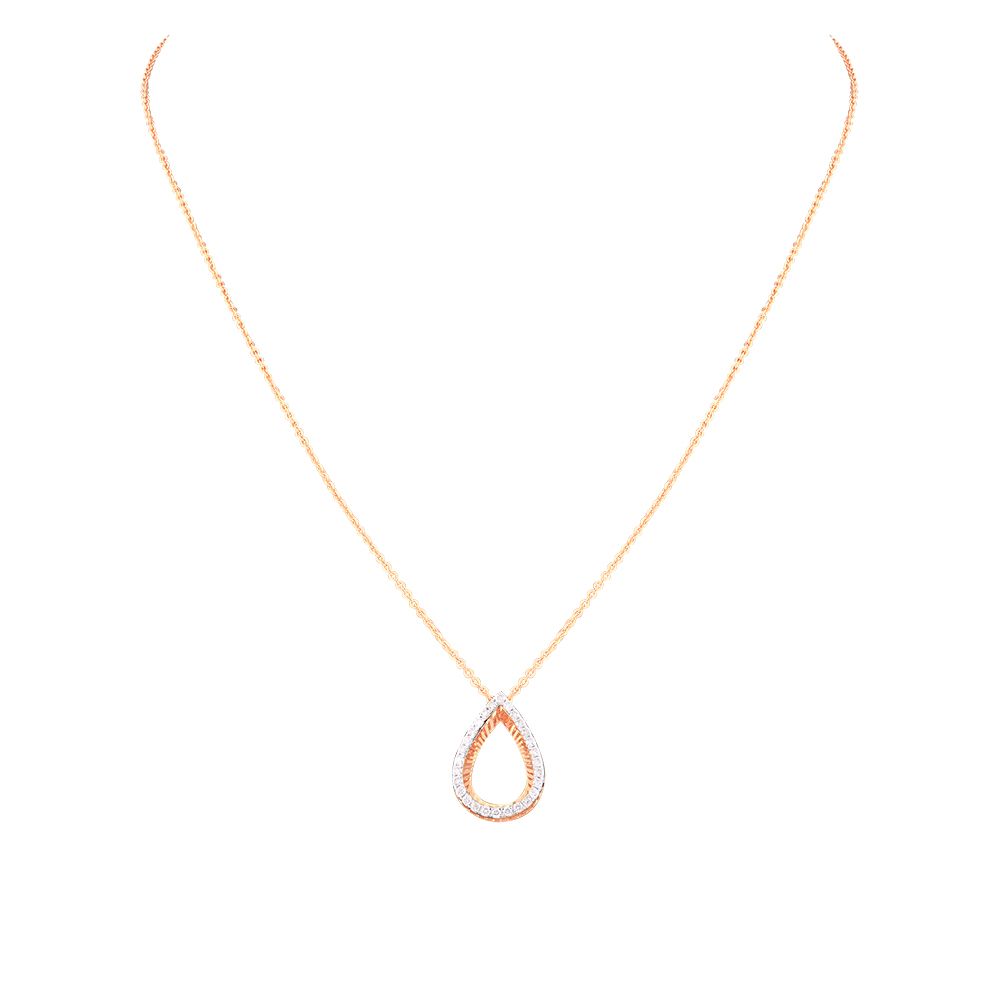 Pretty Rose Gold Diamond Chain-Necklaces-ONK24C26-D900X1C