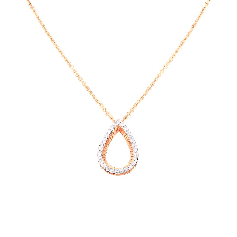 Pretty Rose Gold Diamond Chain-Necklaces-ONK24C26-D900X1C