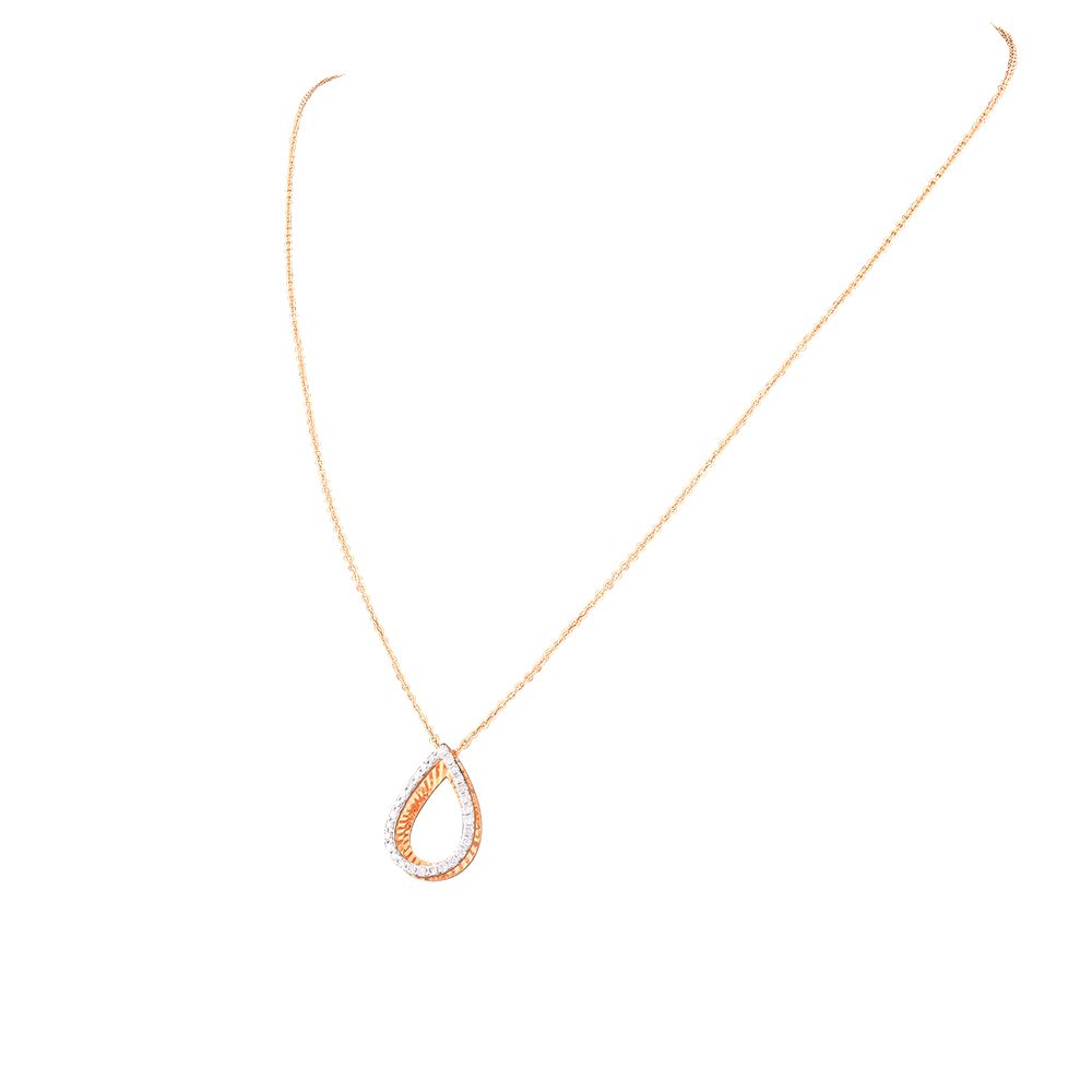 Pretty Rose Gold Diamond Chain-Necklaces-ONK24C26-D900X1C