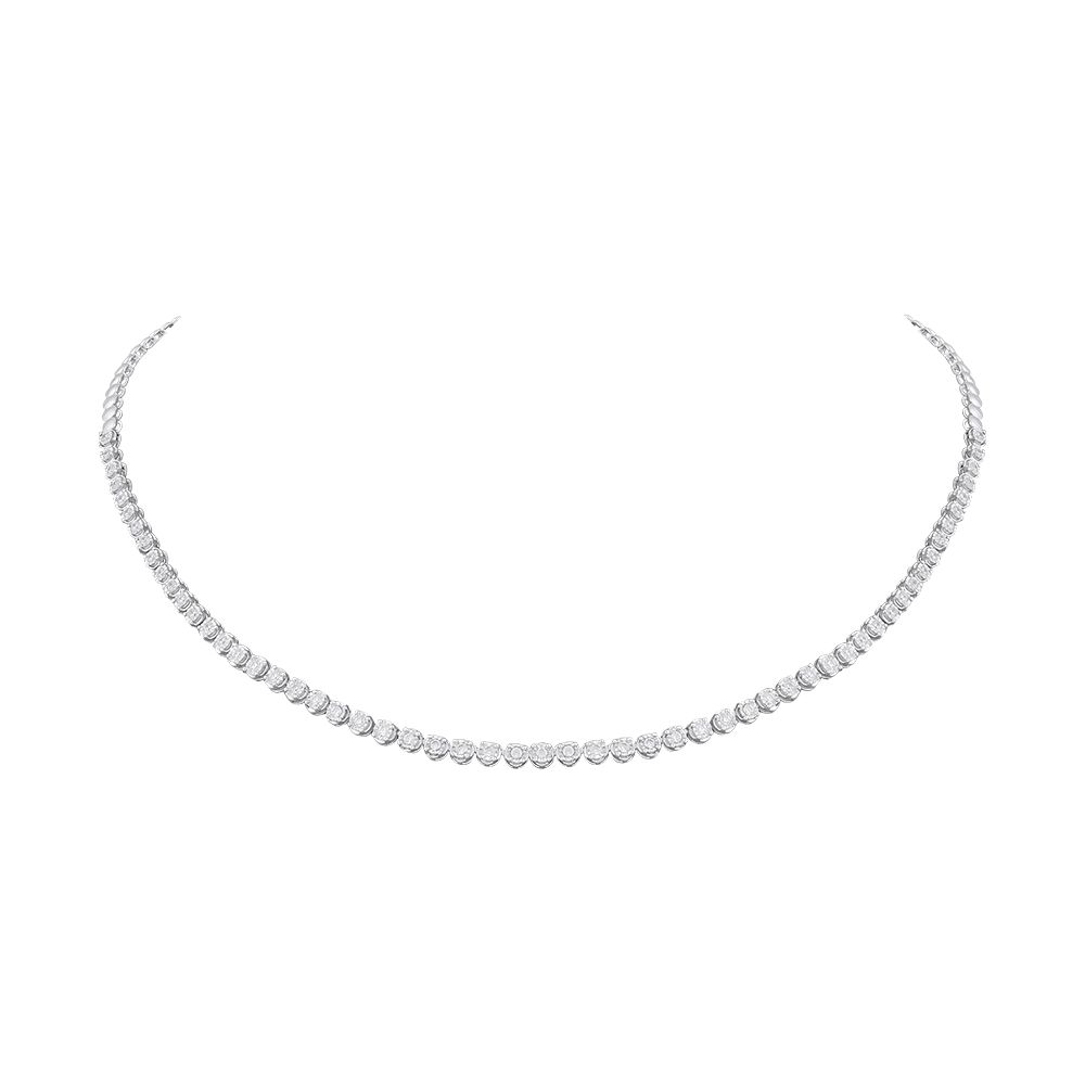 Vibrant String Design Diamond Necklace-Shop By Gender-ONK24C30-D400W2C