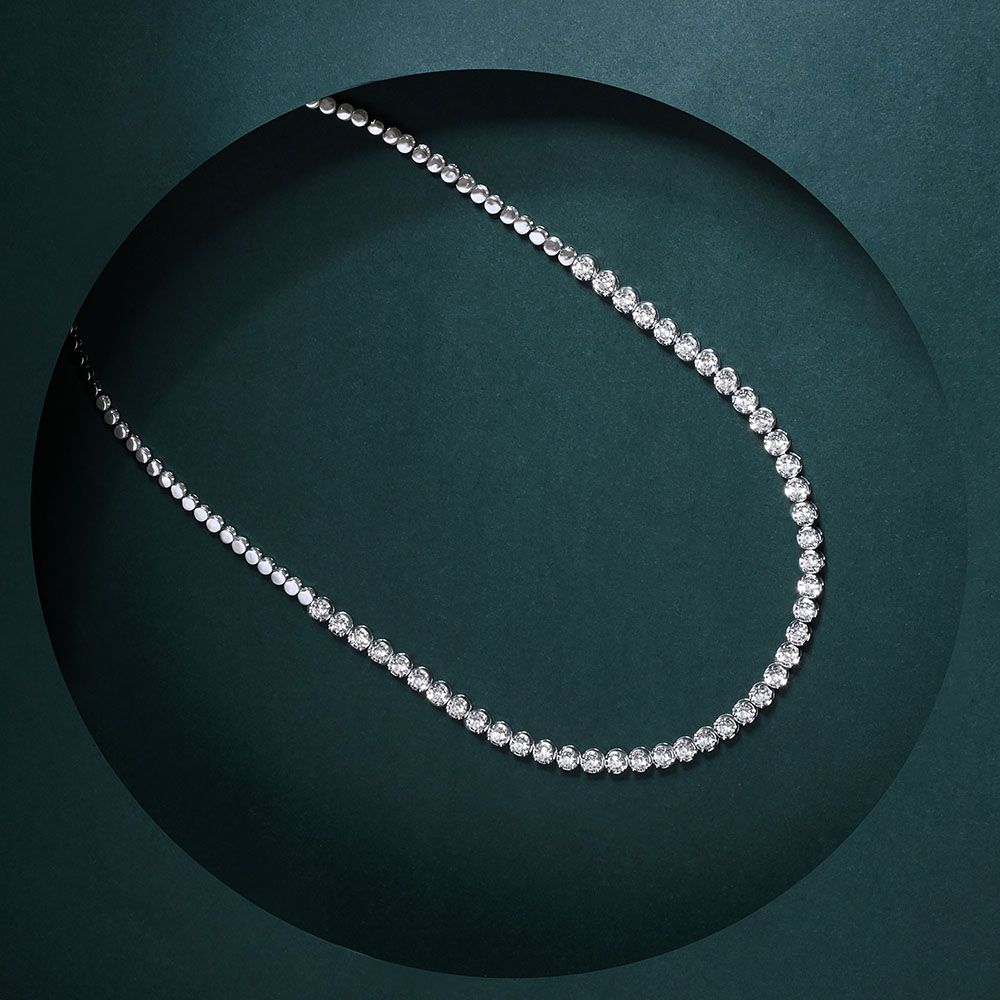 Pretty String Design Diamond Necklace-Shop By Gender-ONK24C32-D400W2C