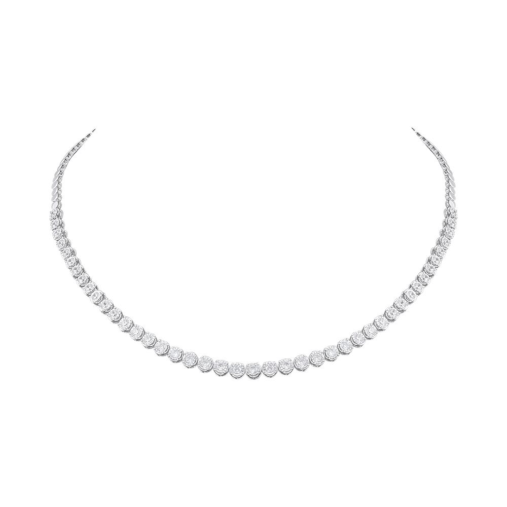 Pretty String Design Diamond Necklace-Shop By Gender-ONK24C32-D400W2C
