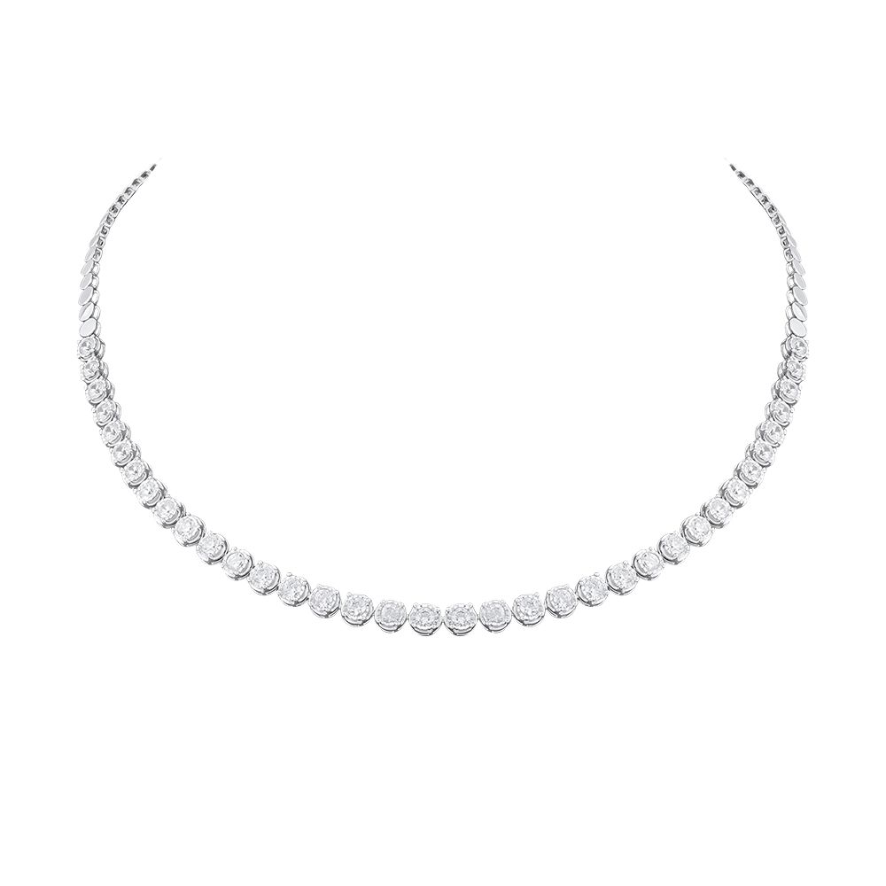 Artistic String Design Diamond Necklace-Shop By Gender-ONK24C33-D400W2C