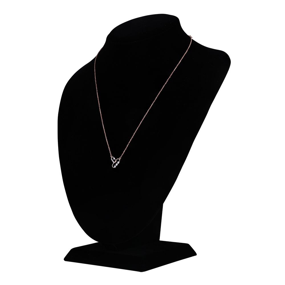 Gleaming Rose Gold and Diamond Necklace-Necklaces-ONK24C37-DD00X1C