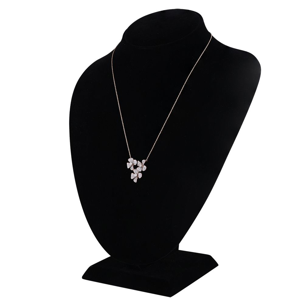 Fine Flower Diamond Necklace-Necklaces-ONK24C41-D400X1B