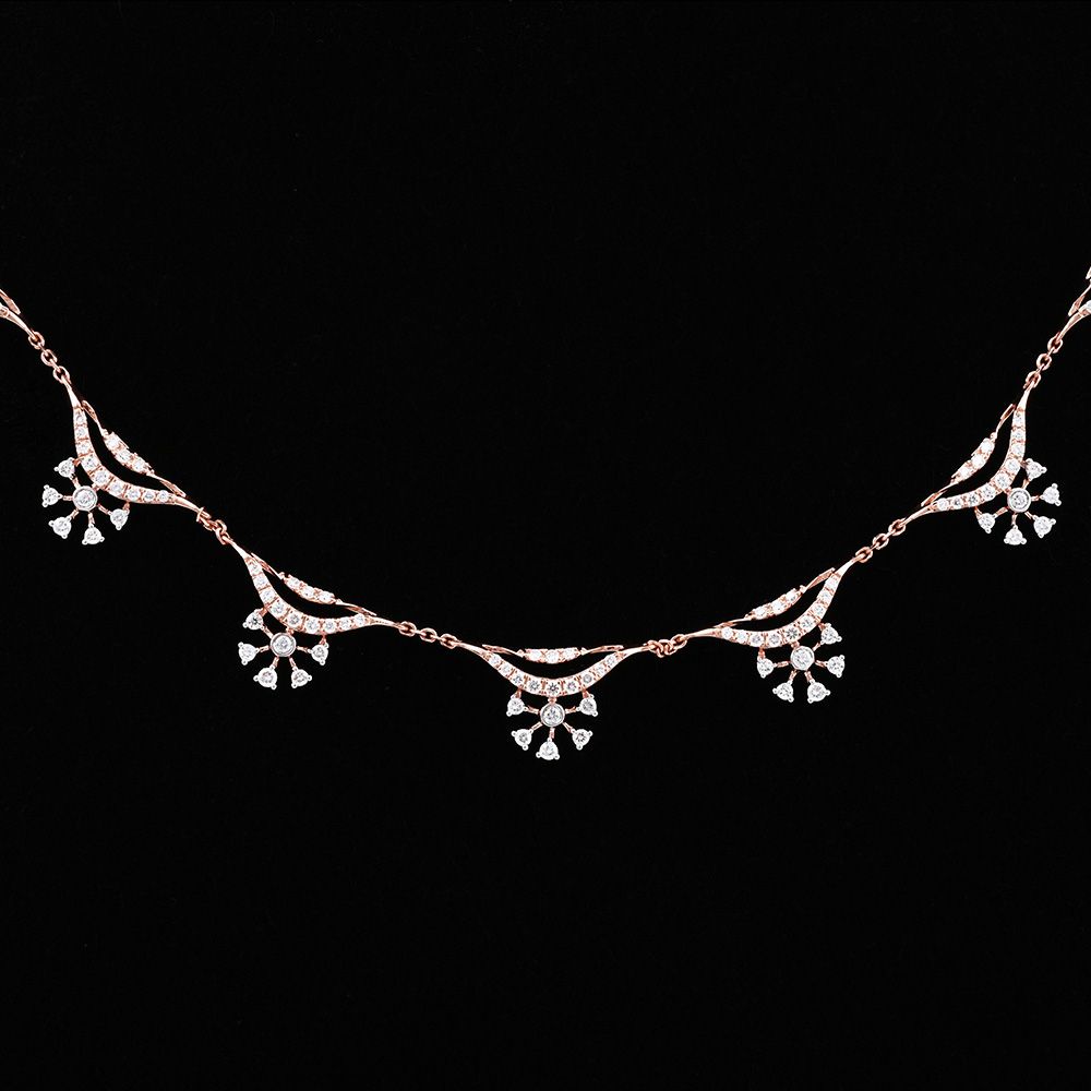 Dainty Charm Diamond Necklace-Necklaces-ONK25C24-D400X1B