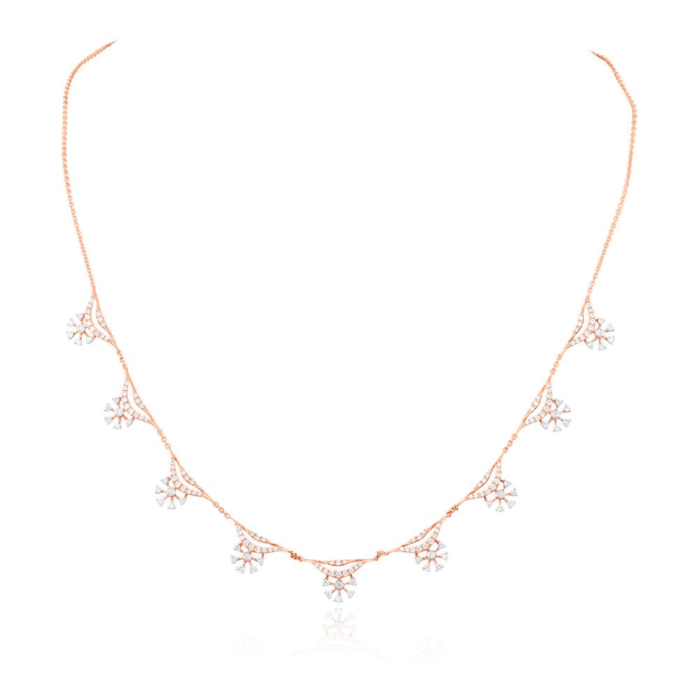 Dainty Charm Diamond Necklace-Necklaces-ONK25C24-D400X1B