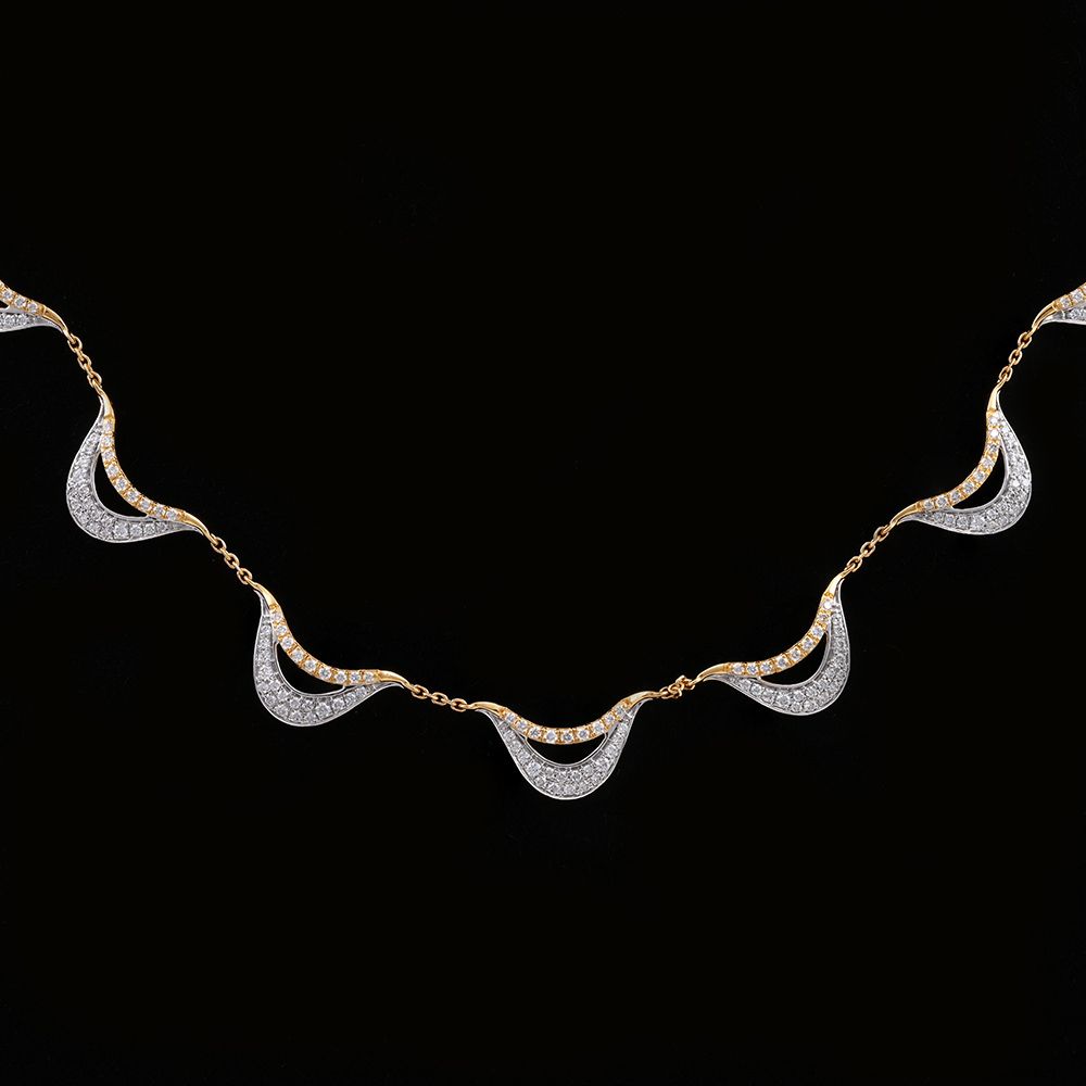 Sparkle Charm Diamond Necklace-Necklaces-ONK25C25-D400R1B