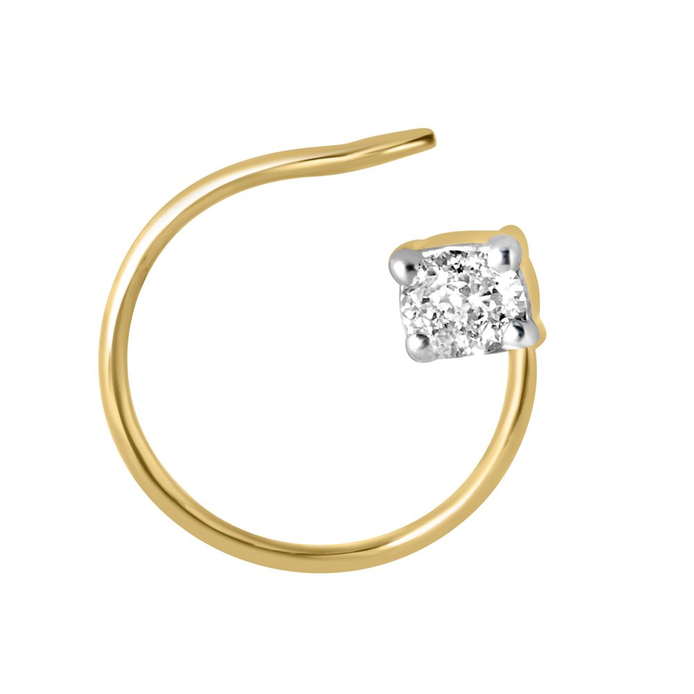 Sparkling Diamond Crown Star Nosepin-All Jewellery-ONP12015-A400R5B