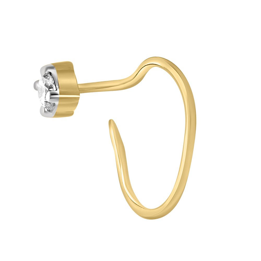 Sparkling Diamond Crown Star Nosepin-All Jewellery-ONP12015-A400R5B