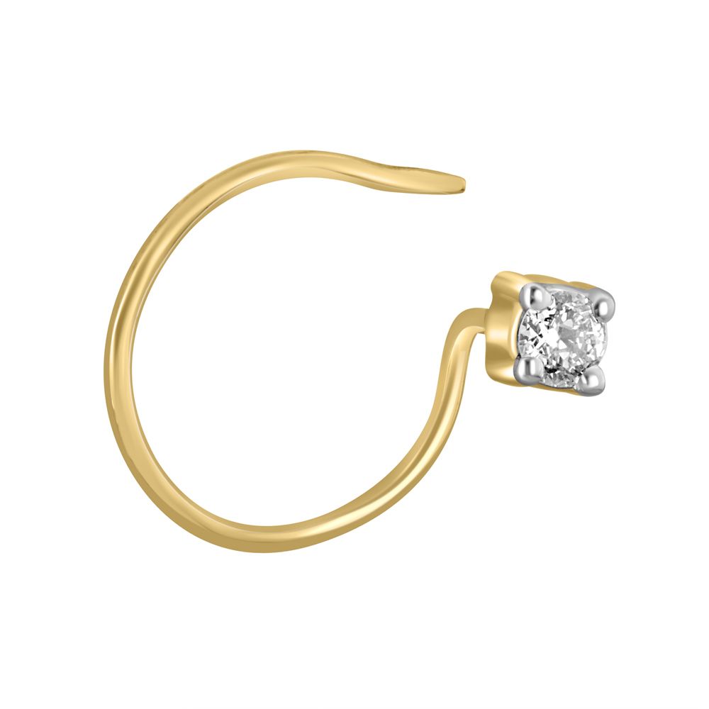 Sparkling Diamond Crown Star Nosepin-All Jewellery-ONP12015-A400R5B