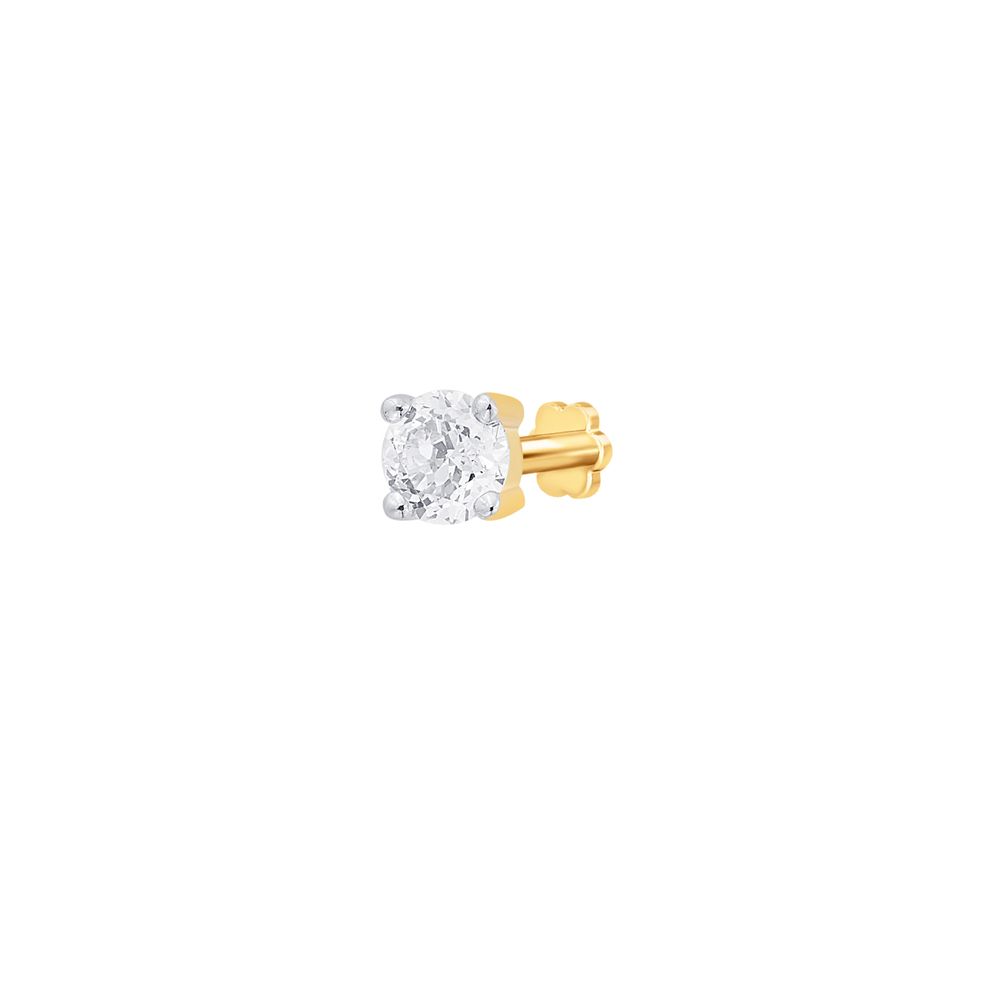 Delicate Yellow Gold Crown Star Nosepin-All Jewellery-ONP12016-A300R5B