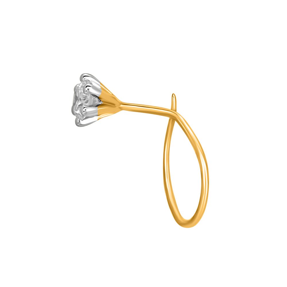 Gleaming Crown Star Diamond Nosepin-All Jewellery-ONP12018-A400R5B